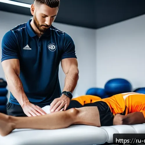 Home 17 스포츠마사지사 연봉 협상 시 유의점 - A professional sports massage therapist working with a male professional football team during an int...
